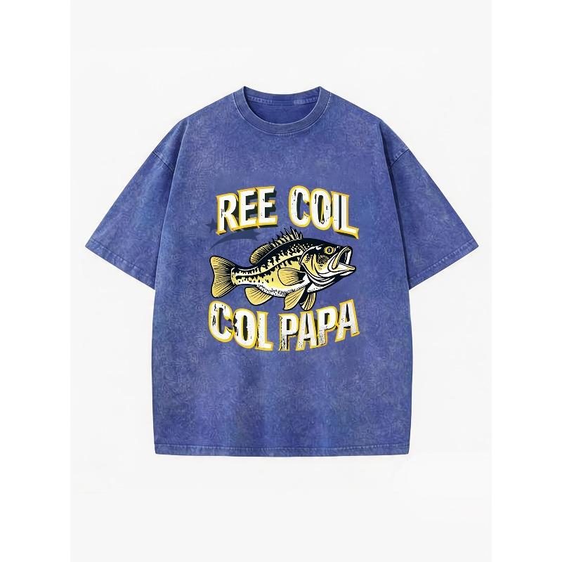 European sizes Men s T-Shirt, Vintage Distressed Bass Fish & Reel Coil Col Papa Typography Graphic Print - Outdoor Activity, Crew Neck Short Sleeve 5XL синій
European sizes Men s T-Shirt, Vintage Distressed Bass Fish & Reel Coil Col Papa Typography Graphic Print - Outdoor Activity, Crew Neck Short Sleeve 5XL синій