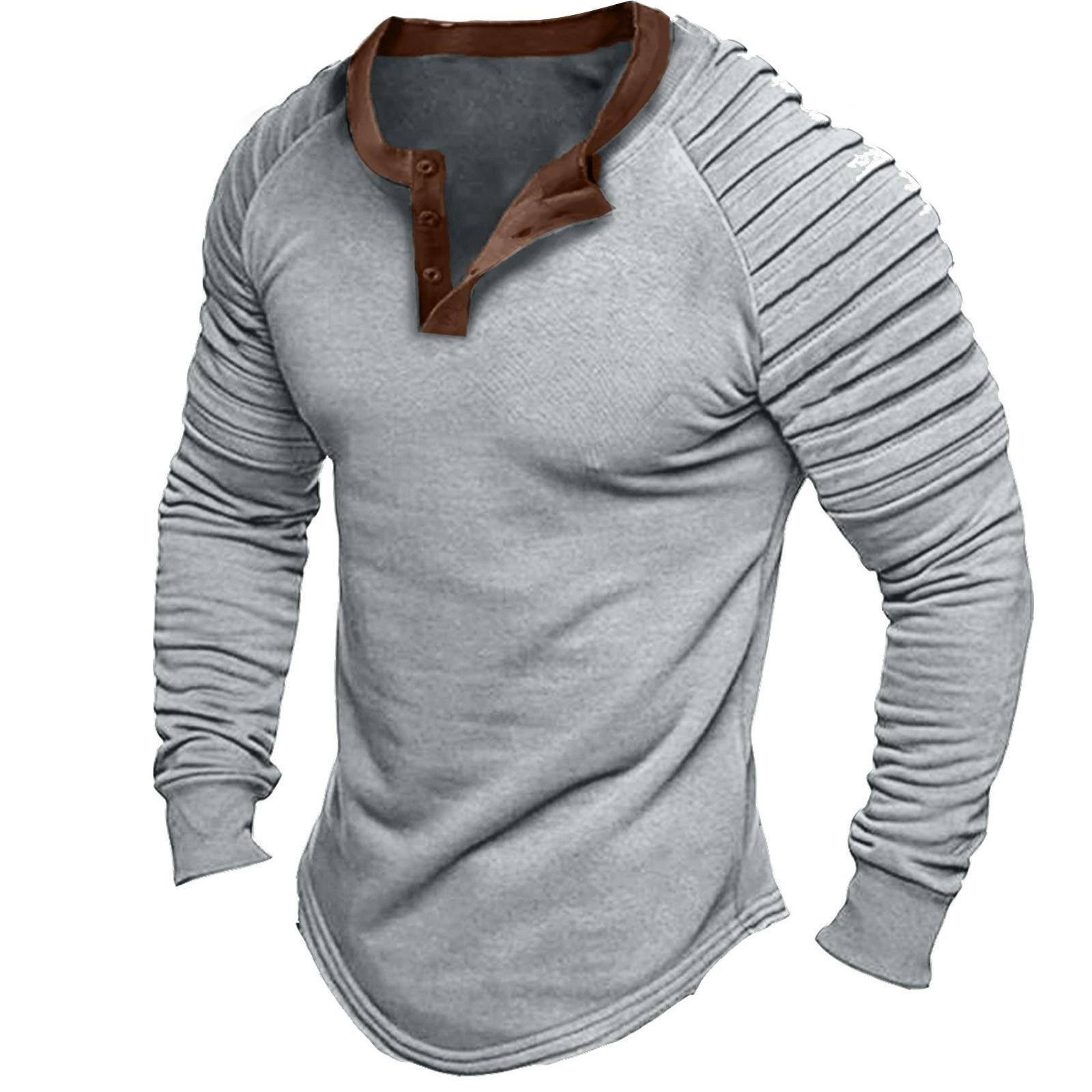 Men s Cotton V-neck Long Sleeved Button Pleated Casual T-shirt M
Men s Cotton V-neck Long Sleeved Button Pleated Casual T-shirt M