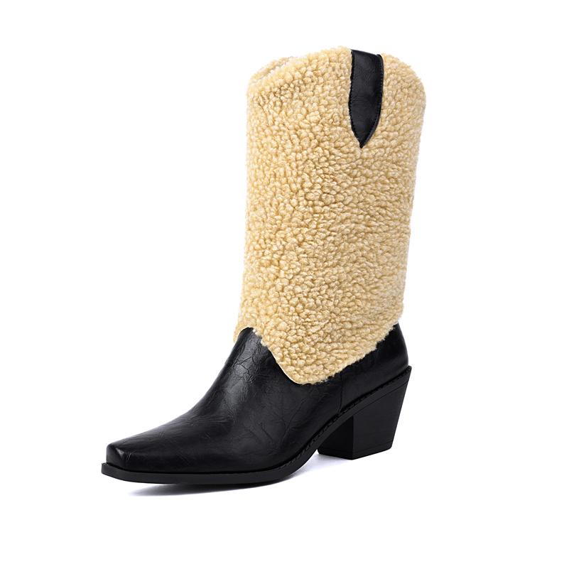 Meotina Женские ковбойские сапоги с квадратным носком и толстым каблуком в стиле вестерн, лаконичные короткие сапоги в ковбойском стиле, женская модная обувь, осень-зима 46 35 чёрный
Meotina Женские ковбойские сапоги с квадратным носком и толстым каблуком в стиле вестерн, лаконичные короткие сапоги в ковбойском стиле, женская модная обувь, осень-зима 46 35 чёрный