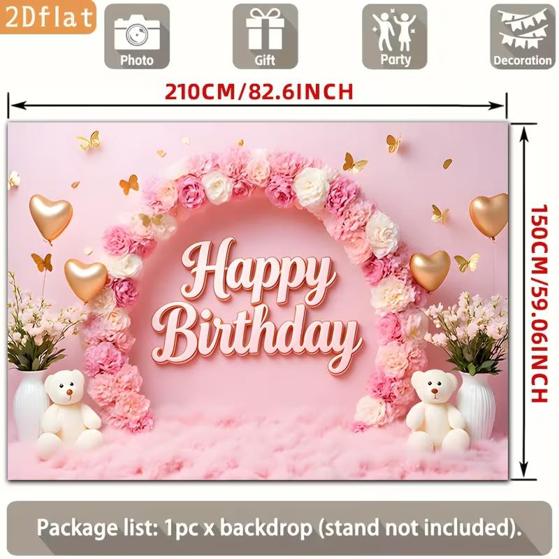 2D Sweet Pink Gold Heart Balloon Happy Birthday Backdrop Banner Party Decoration 47.2x31.5inch/120*80cm
2D Sweet Pink Gold Heart Balloon Happy Birthday Backdrop Banner Party Decoration 47.2x31.5inch/120*80cm