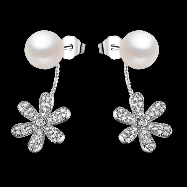 Daisy Rear Hanging Flower Freshwater Pearl Stud Earrings for Women New Products
Daisy Rear Hanging Flower Freshwater Pearl Stud Earrings for Women New Products