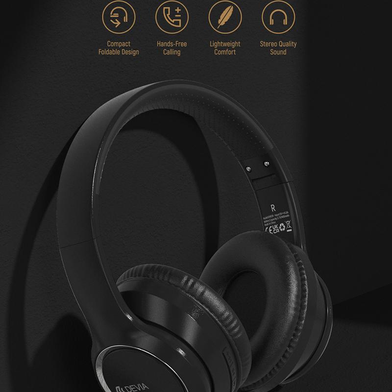 DEVIA Kintone Series HiFi Sound Bluetooth-compatible Wireless Headset Over-Ear Earphone V2 White
DEVIA Kintone Series HiFi Sound Bluetooth-compatible Wireless Headset Over-Ear Earphone V2 White