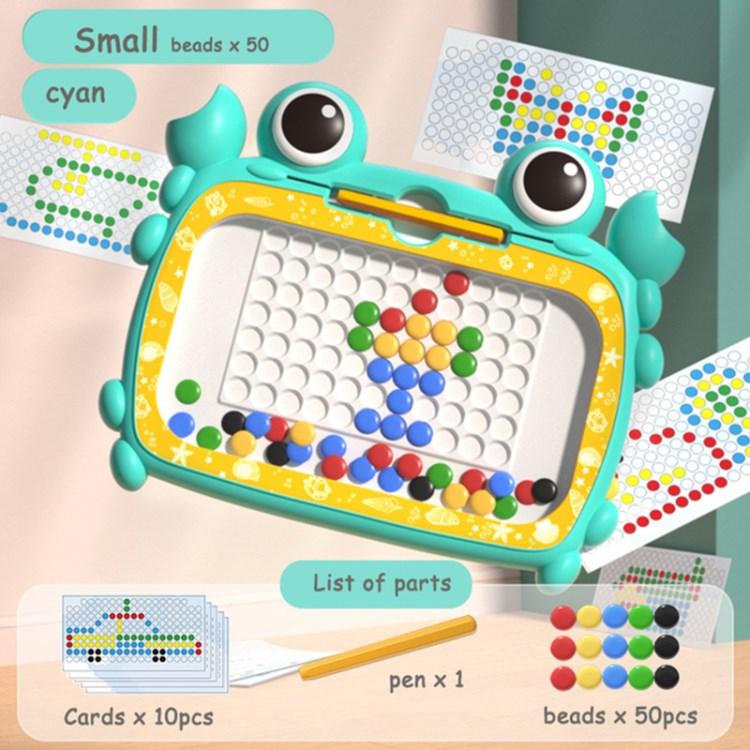 Magnetic Drawing Board Cartoon Crab Magnetic Dots Art Drawing Board Educational Toy Cyan/Small Size 
Magnetic Drawing Board Cartoon Crab Magnetic Dots Art Drawing Board Educational Toy Cyan/Small Size
