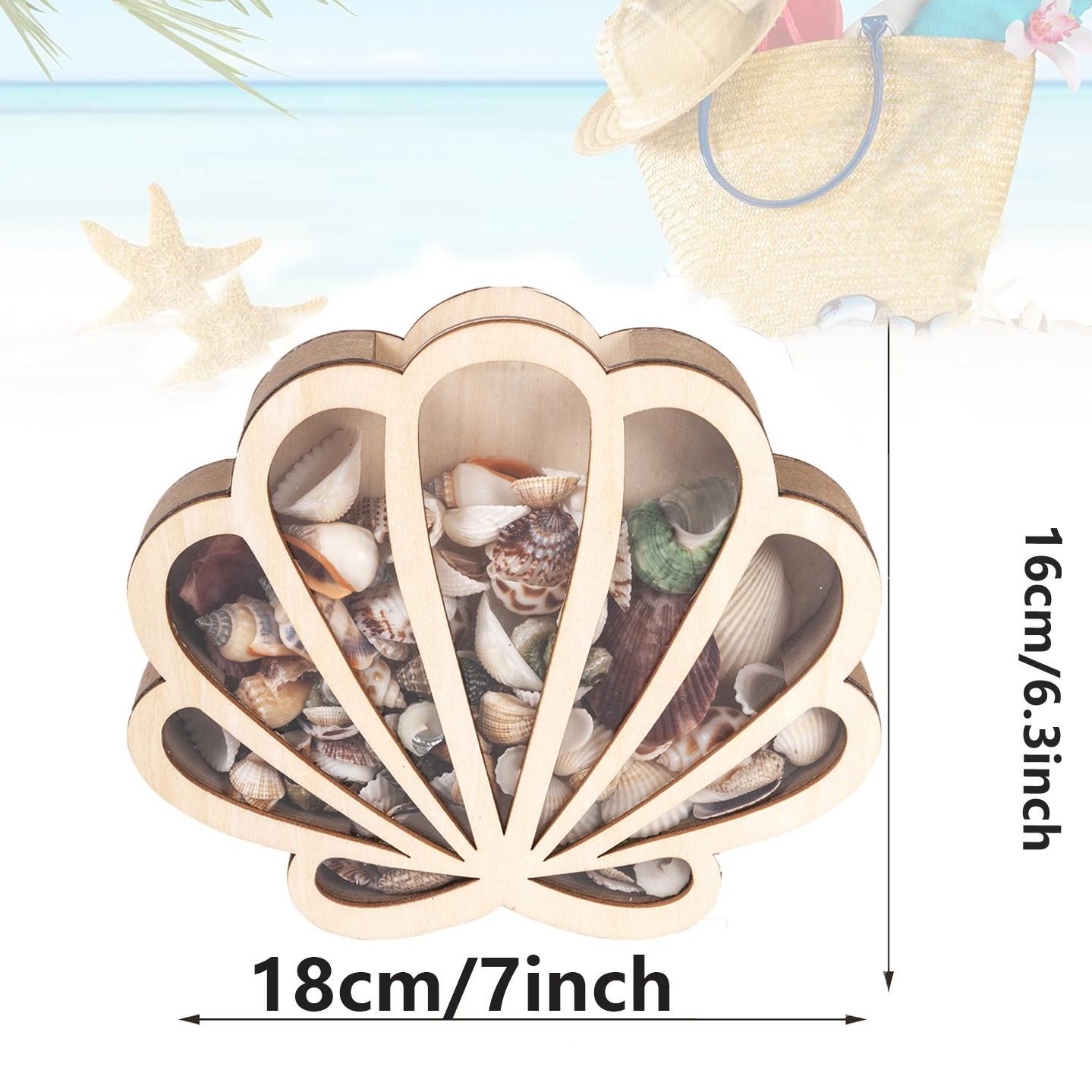 Wooden Beach-Themed Display Box with Shell and Starfish Decorations Opening 6.5cm
Wooden Beach-Themed Display Box with Shell and Starfish Decorations Opening 6.5cm