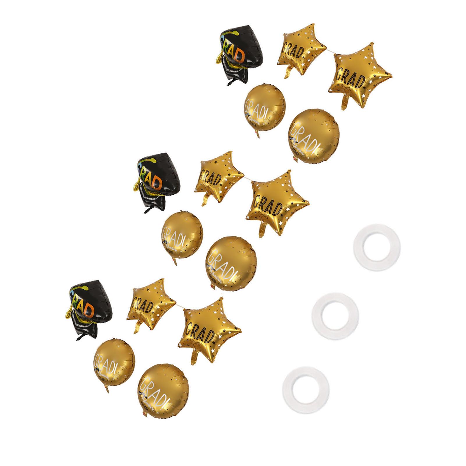 15 Pcs Graduation Balloons Reusable Black Gold Non Toxic Safe Graduation Congratulations Balloons Graduation Party
15 Pcs Graduation Balloons Reusable Black Gold Non Toxic Safe Graduation Congratulations Balloons Graduation Party