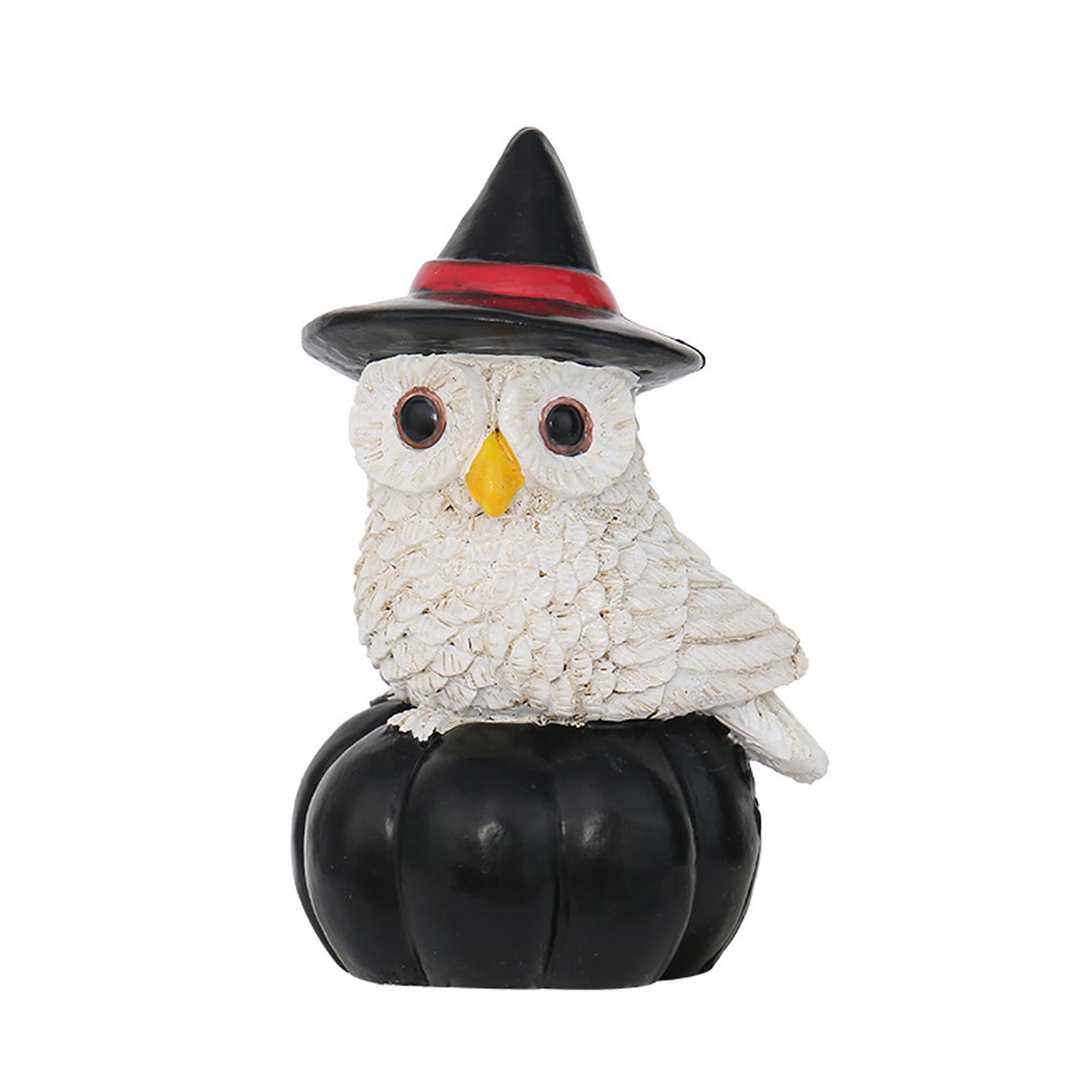 Resin Owl Figurine with Witch Hat Sitting on Pumpkin Halloween Decoration Indoor Outdoor Accent Piece for Home Office Shelf Display One Size
Resin Owl Figurine with Witch Hat Sitting on Pumpkin Halloween Decoration Indoor Outdoor Accent Piece for Home Office Shelf Display One Size