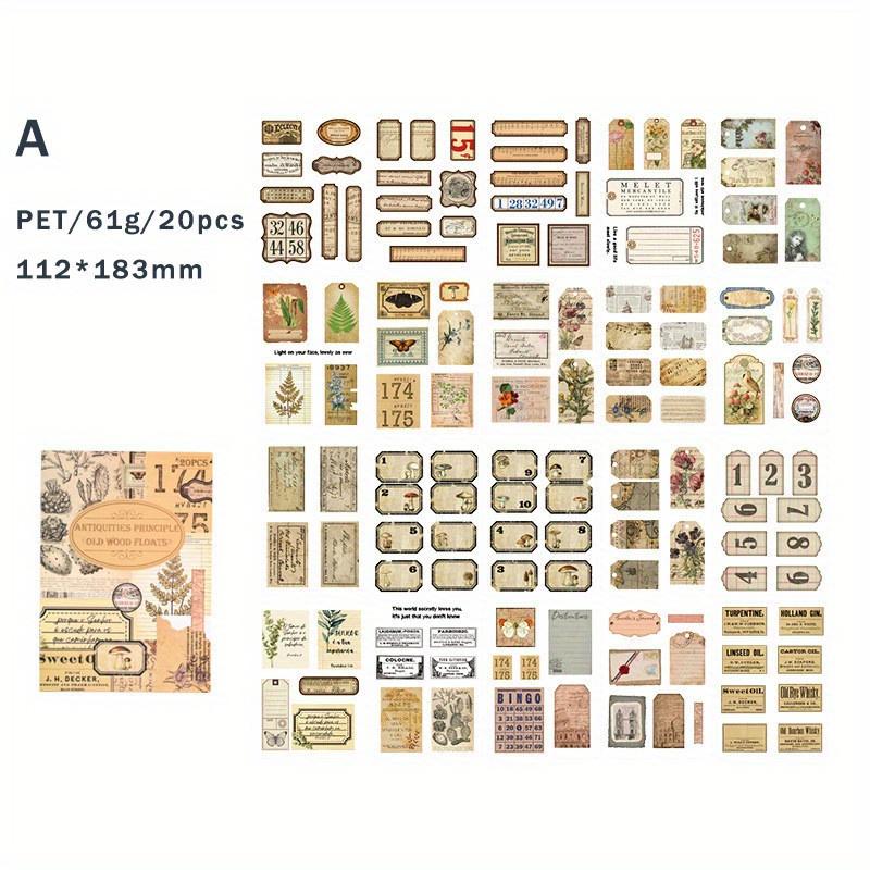 20 листов винтажных наклеек для скрапбукинга книги ПЭТ-материалы творческий журнал DIY коллаж материал журнальные принадлежности наклейки
20 листов винтажных наклеек для скрапбукинга книги ПЭТ-материалы творческий журнал DIY коллаж материал журнальные принадлежности наклейки