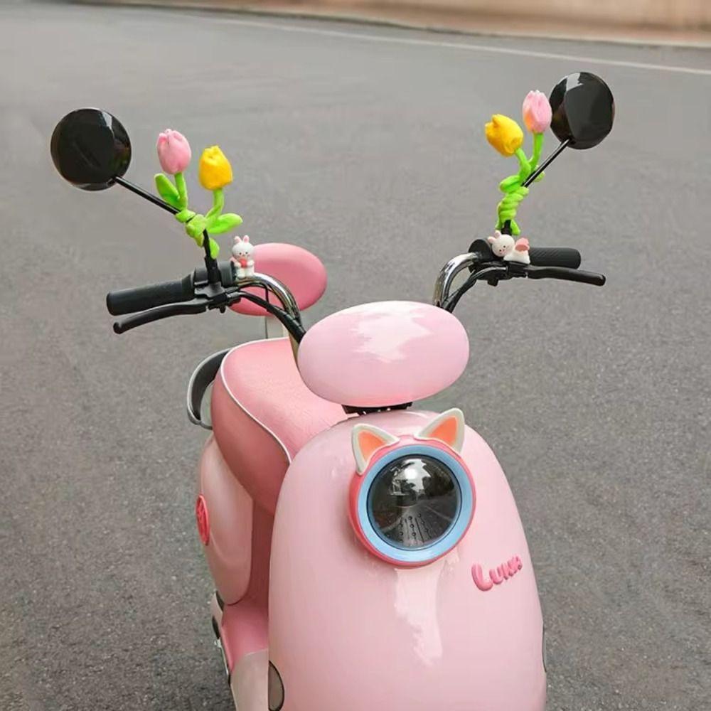 Plush Car Rearview Mirror Pendant Tulip Electric Vehical Ornaments Motorcycle Ornaments Spring 4pcs жовтий
Plush Car Rearview Mirror Pendant Tulip Electric Vehical Ornaments Motorcycle Ornaments Spring 4pcs жовтий