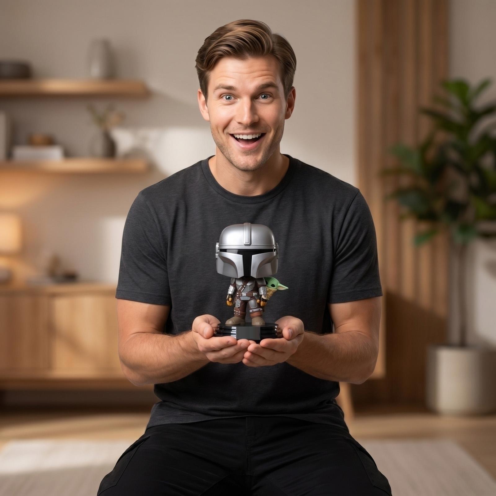 Collectible Vinyl Figure with Helmeted Armor and Accessory Character on Display Stand Durable Design for Fans and Collectors One Size
Collectible Vinyl Figure with Helmeted Armor and Accessory Character on Display Stand Durable Design for Fans and Collectors One Size