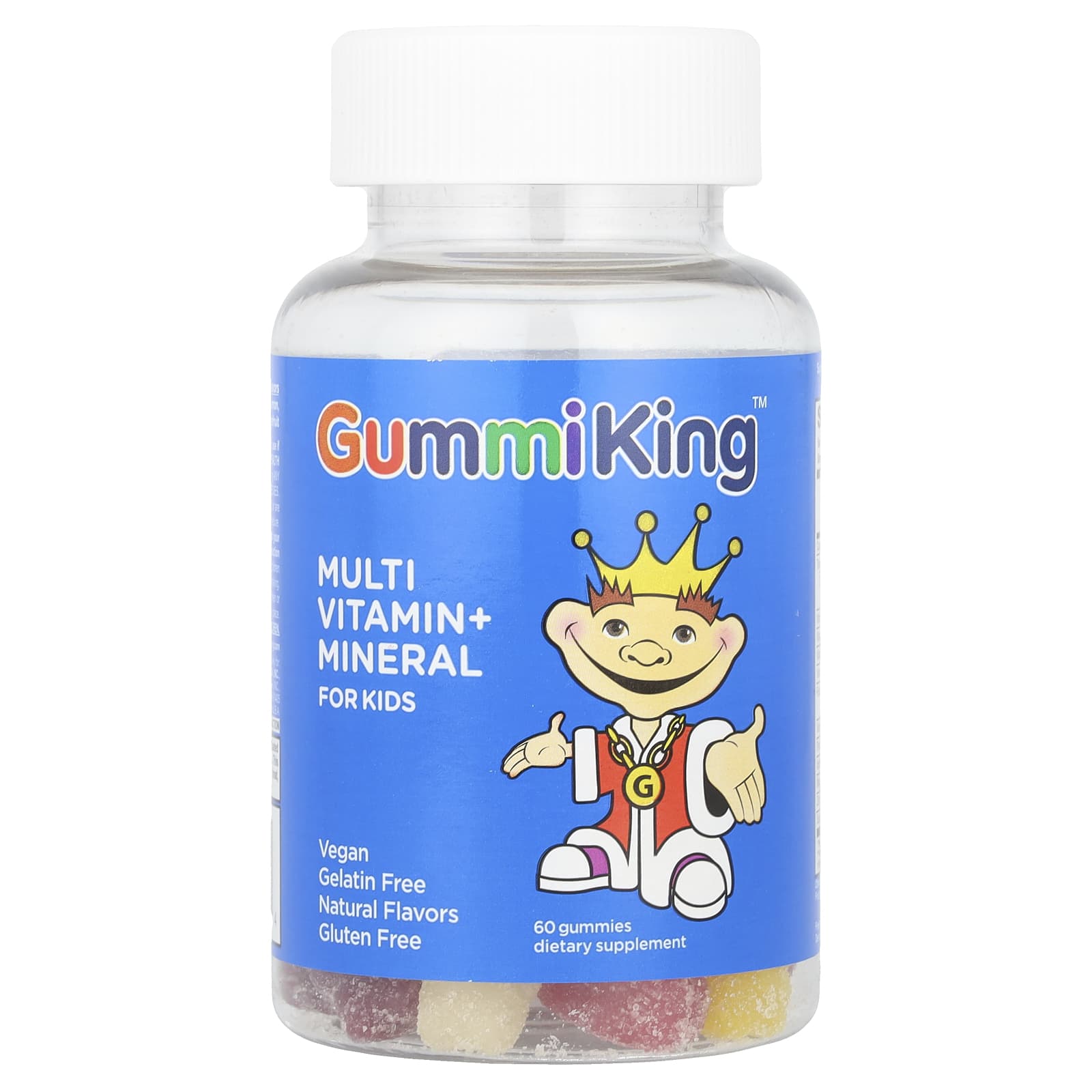 GummiKing, children s multivitamin + mineral gummies, strawberry, orange, lemon, grape, cherry, grapefruit flavors, 60 gummies 
GummiKing, children s multivitamin + mineral gummies, strawberry, orange, lemon, grape, cherry, grapefruit flavors, 60 gummies