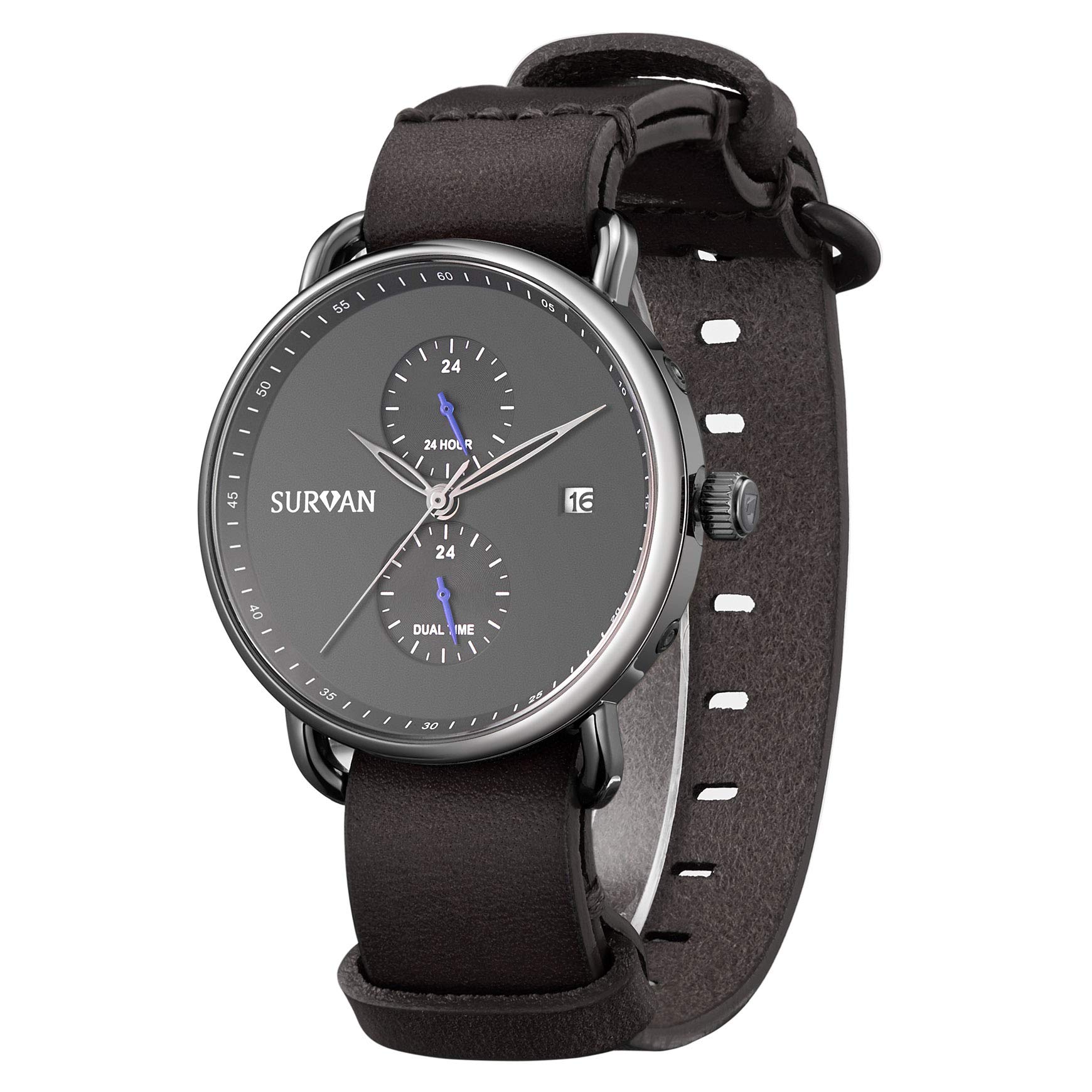 SURVAN Watch Designer Men s Watch, Waterproof Analog Watch with Black Small Dial and Gray Strap
SURVAN Watch Designer Men s Watch, Waterproof Analog Watch with Black Small Dial and Gray Strap