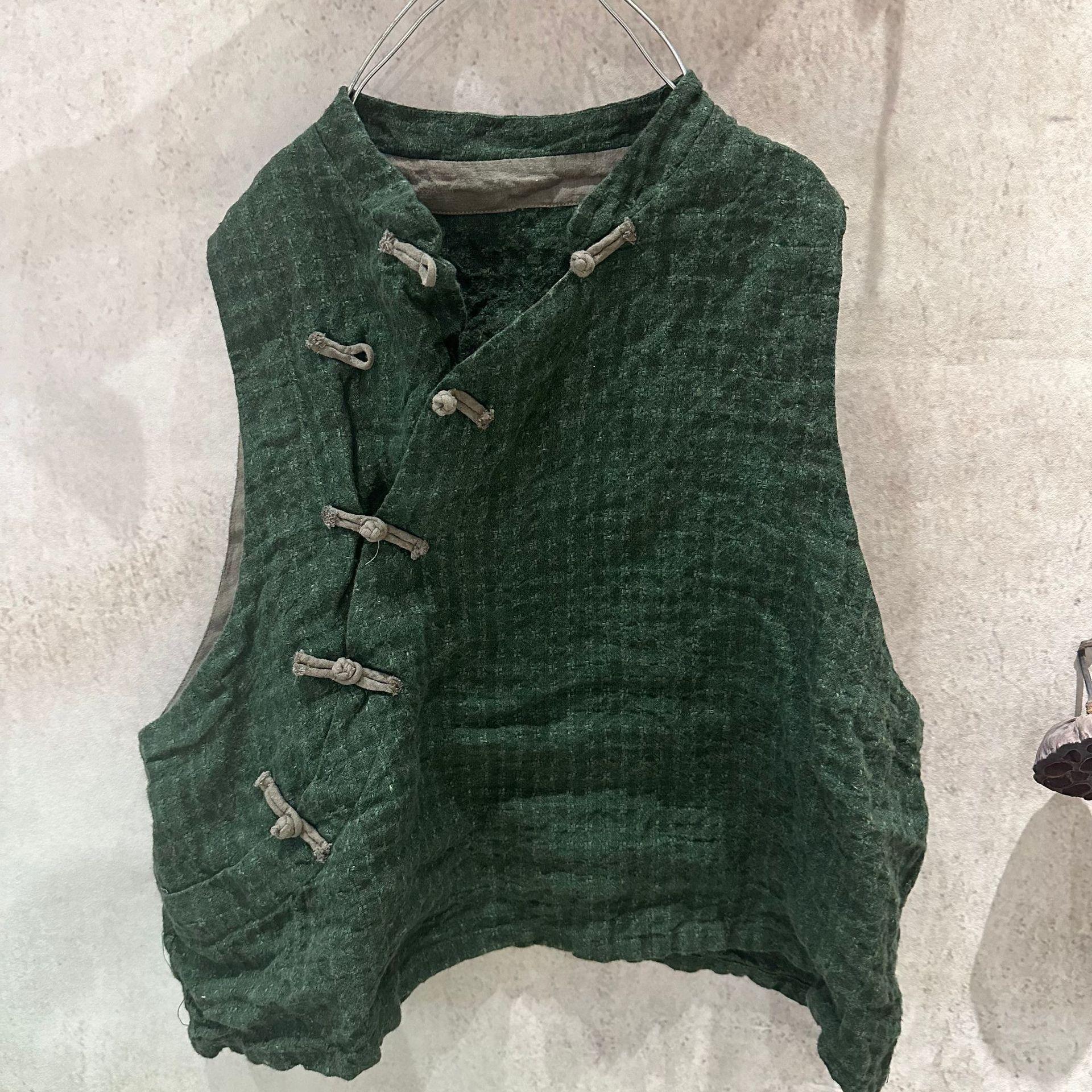 Johnature Women Vintage Vests Tops Autumn Solid Color Button Chinese Style High Quality Female Tops One Size зелений
Johnature Women Vintage Vests Tops Autumn Solid Color Button Chinese Style High Quality Female Tops One Size зелений