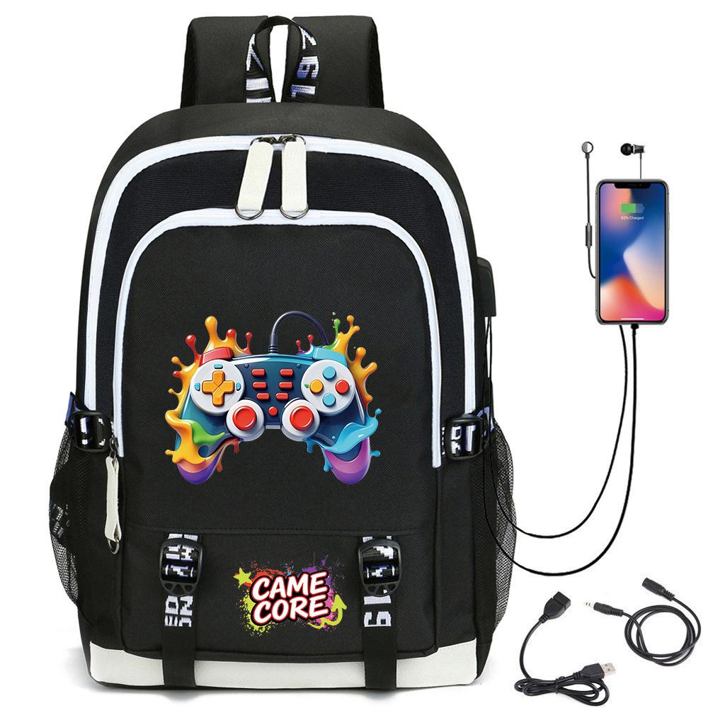 Digital Printing Gamepad Pattern Backpack Cartoon Elementary School Bag Large Capacity Usb Backpack Backpack
Digital Printing Gamepad Pattern Backpack Cartoon Elementary School Bag Large Capacity Usb Backpack Backpack