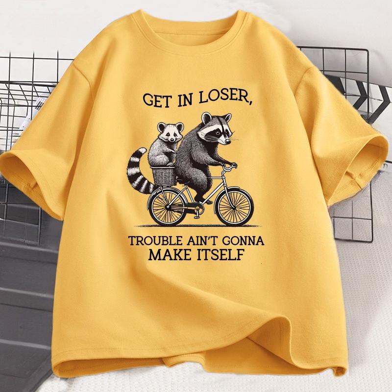 Get in Loser T Shirt Funny Raccoon Graphic T Shirts Cotton Short Sleeve Printed Casual Loose Oversize Cotton Clothing Tops 4XL
Get in Loser T Shirt Funny Raccoon Graphic T Shirts Cotton Short Sleeve Printed Casual Loose Oversize Cotton Clothing Tops 4XL