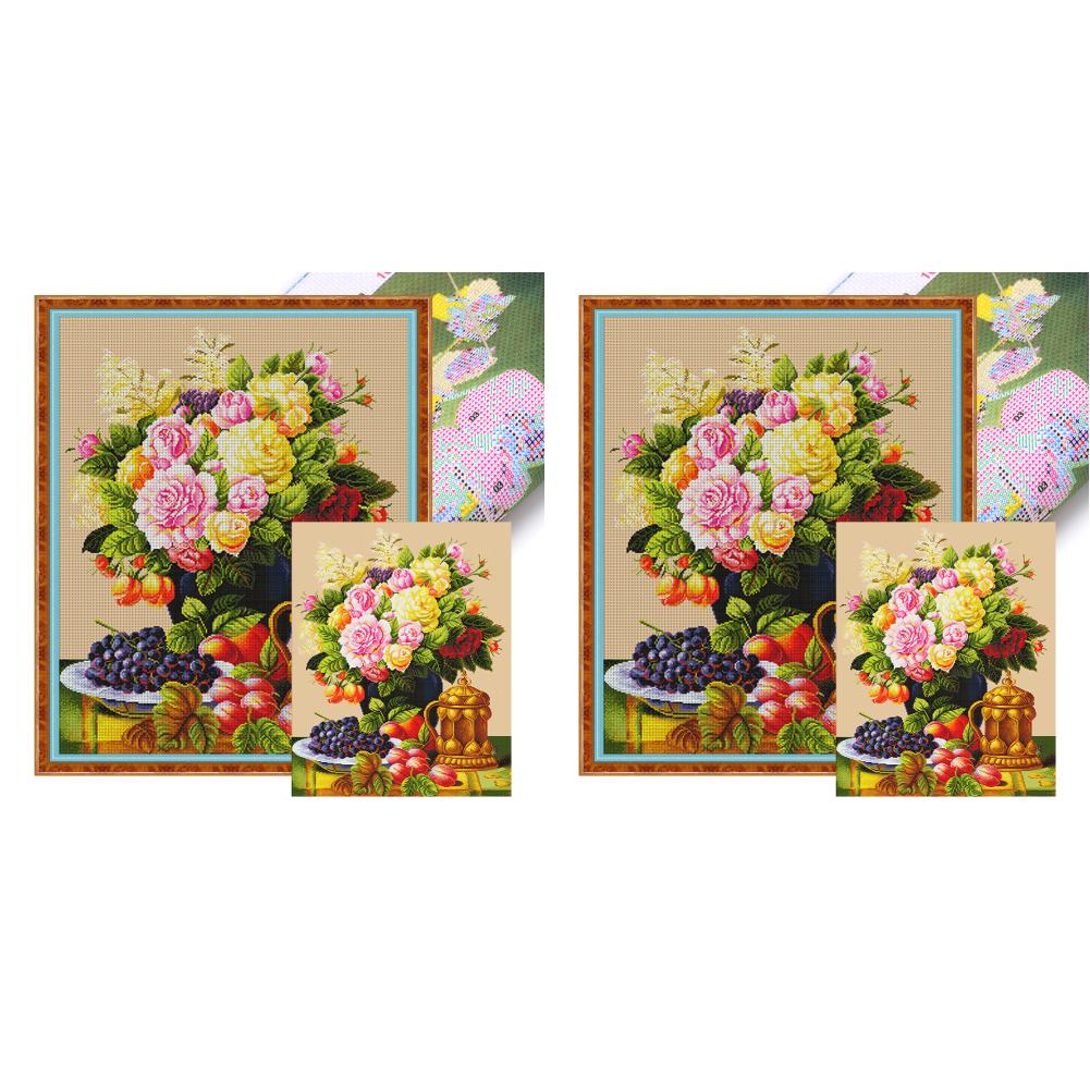 EY# Набор для вышивки крестом «Цветы» из эко-хлопка 11CT 70x8 
EY# Набор для вышивки крестом «Цветы» из эко-хлопка 11CT 70x8