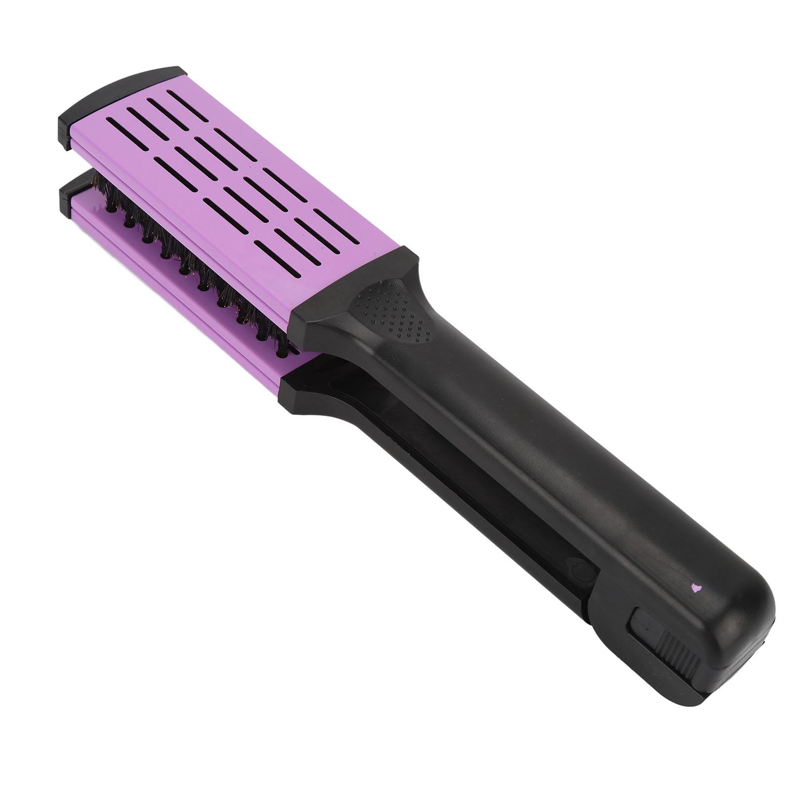 Double Brush Comb Soft Bristles Prevent Static Clamp Hair Brush Straightener with Ergonomic Handle for Hairdressing
Double Brush Comb Soft Bristles Prevent Static Clamp Hair Brush Straightener with Ergonomic Handle for Hairdressing