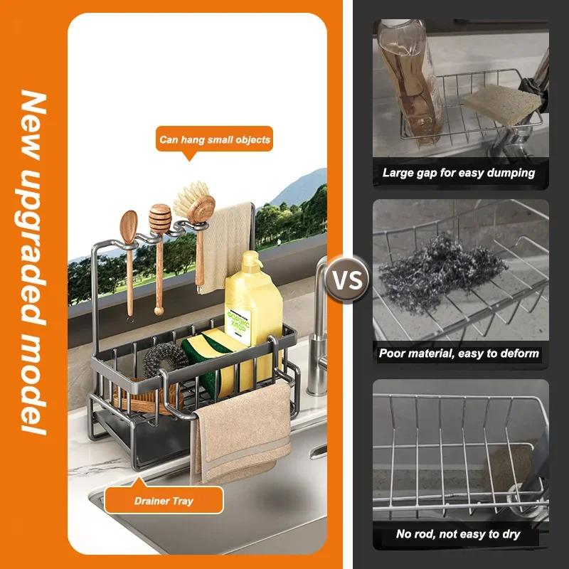 Multifunctional Kitchen Sink Shelf Organizer Sponge Wire Ball Dishcloth Storage Rack Drain Storage Bathroom Shower Soap Rack
Multifunctional Kitchen Sink Shelf Organizer Sponge Wire Ball Dishcloth Storage Rack Drain Storage Bathroom Shower Soap Rack