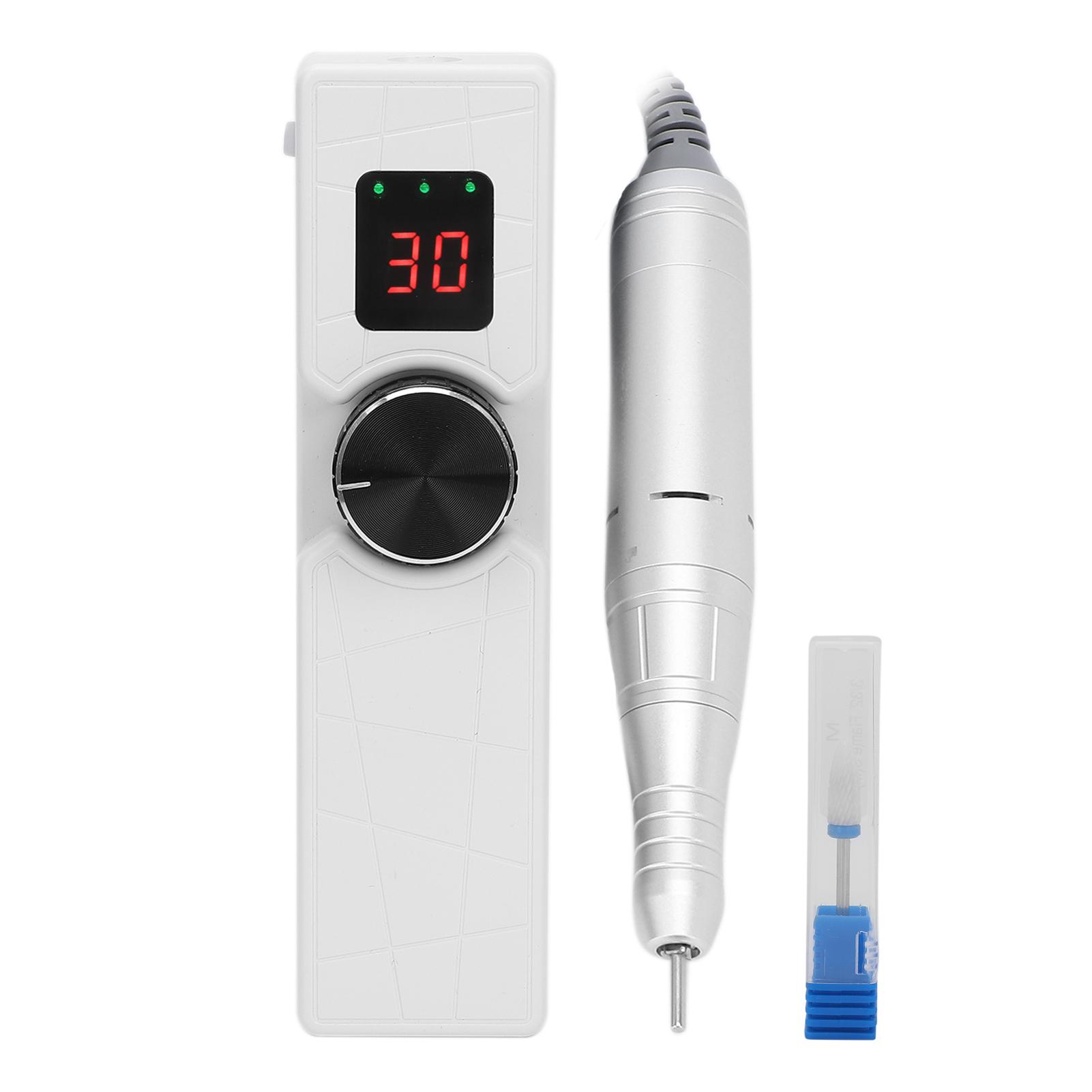 30000RPM USB Charging Electric Nail Drill Machine Portable Nail Grinding Polisher (White)
30000RPM USB Charging Electric Nail Drill Machine Portable Nail Grinding Polisher (White)