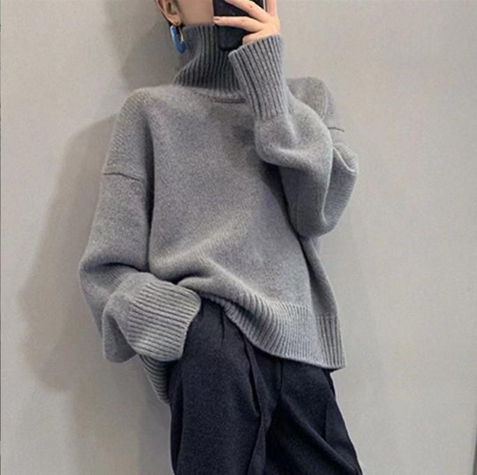 Women s American-Style High Neck Pullover Sweater – New, Loose Fit, Solid Color Slimming Knitwear Top One Size (Fits 80-120 jin)
Women s American-Style High Neck Pullover Sweater – New, Loose Fit, Solid Color Slimming Knitwear Top One Size (Fits 80-120 jin)