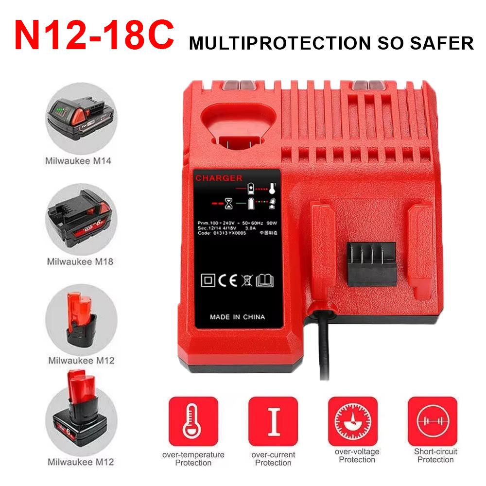 Замена 3A 12В 14В 18В Быстрое Зарядное Устройство Li-Ion Подходит Для Milwaukee M12-18C Двухпортовое Многовольтовое Литий-Ионное Аккумулятор M12 M18 EU
Замена 3A 12В 14В 18В Быстрое Зарядное Устройство Li-Ion Подходит Для Milwaukee M12-18C Двухпортовое Многовольтовое Литий-Ионное Аккумулятор M12 M18 EU