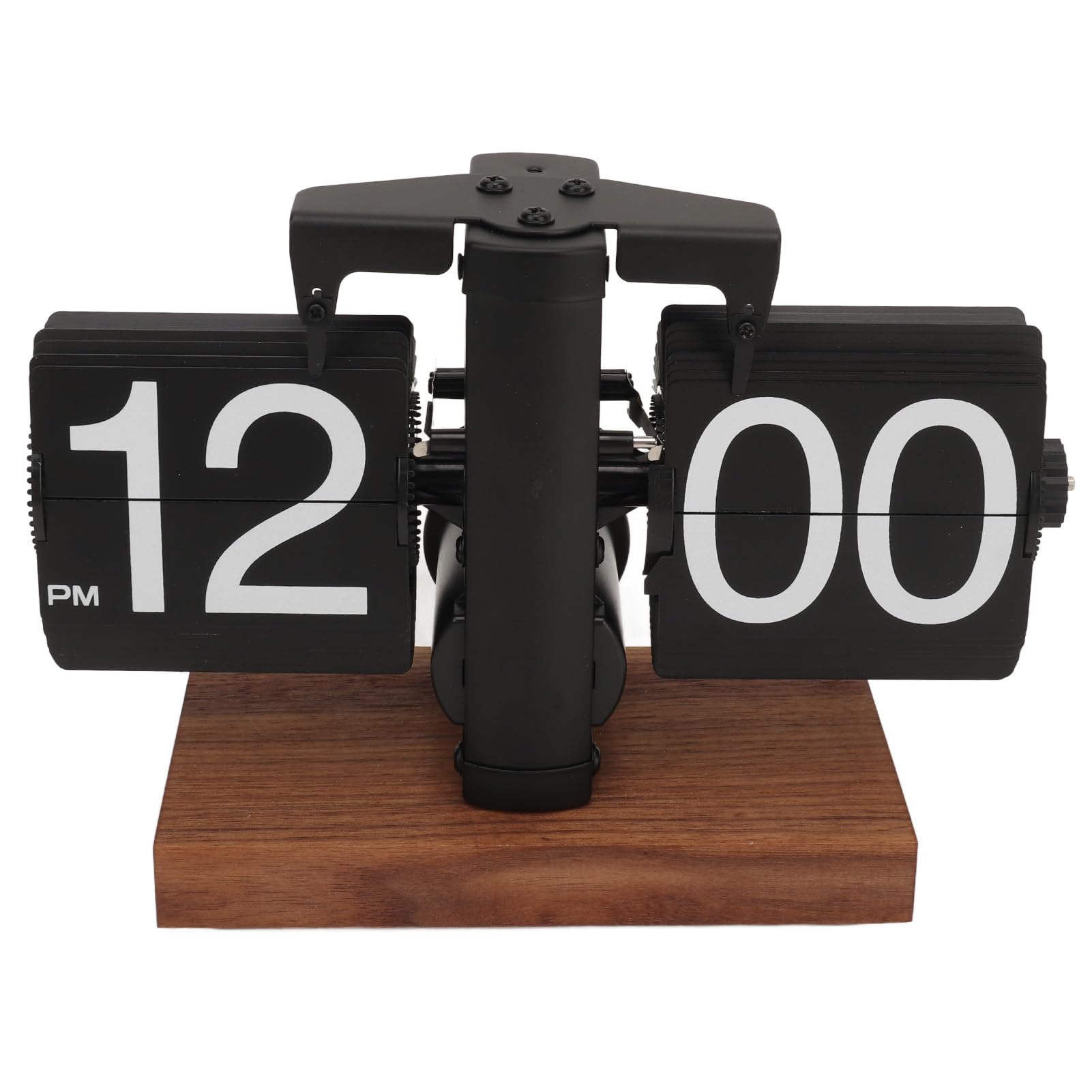Automatic Flip Clock Retro Home Table Clock Single Foot Stainless Steel Quartz Movement Flip Clock Square Wooden Base Walnut Black 24-Hour
Automatic Flip Clock Retro Home Table Clock Single Foot Stainless Steel Quartz Movement Flip Clock Square Wooden Base Walnut Black 24-Hour
