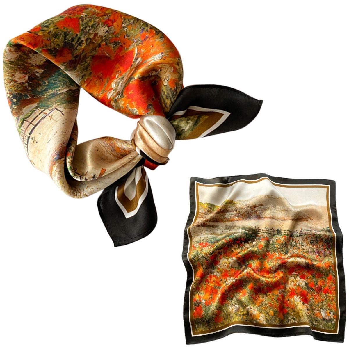 Women 100% Mulberry Real Silk Scarf 53cm Luxury Kerchief Spring Autumn Neckerchief Brand Oil Painting Chinese & Painting Style
Women 100% Mulberry Real Silk Scarf 53cm Luxury Kerchief Spring Autumn Neckerchief Brand Oil Painting Chinese & Painting Style