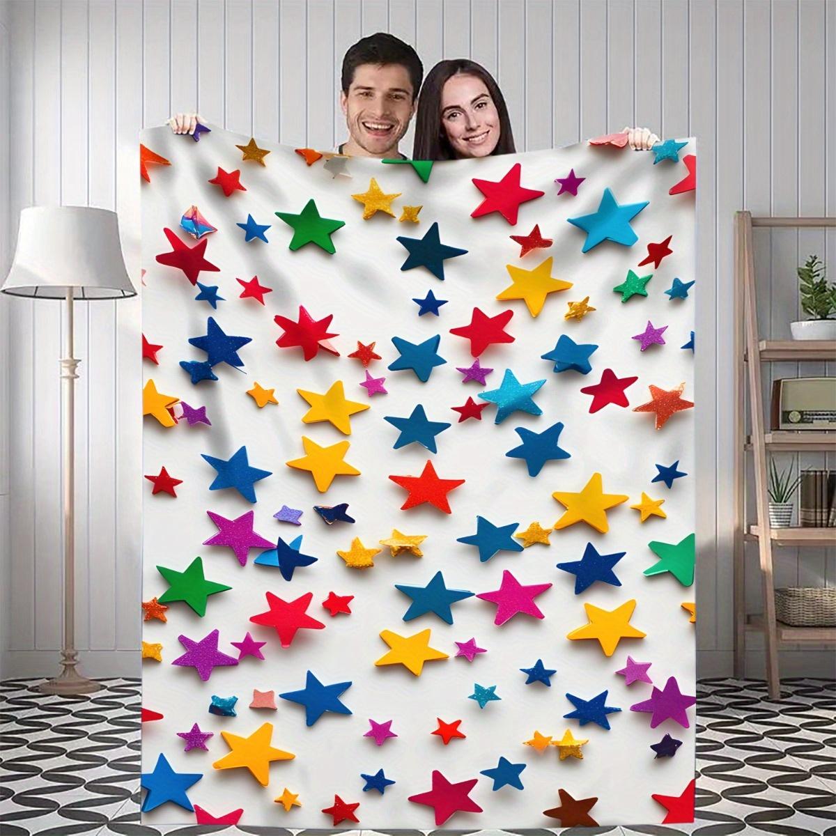 1pc Colorful Stars Digital Printed Design Blanket - All-Season Soft Flannel Throw with Vibrant Star Pattern, Mixed Colors for 75x90cm28x35in
1pc Colorful Stars Digital Printed Design Blanket - All-Season Soft Flannel Throw with Vibrant Star Pattern, Mixed Colors for 75x90cm28x35in
