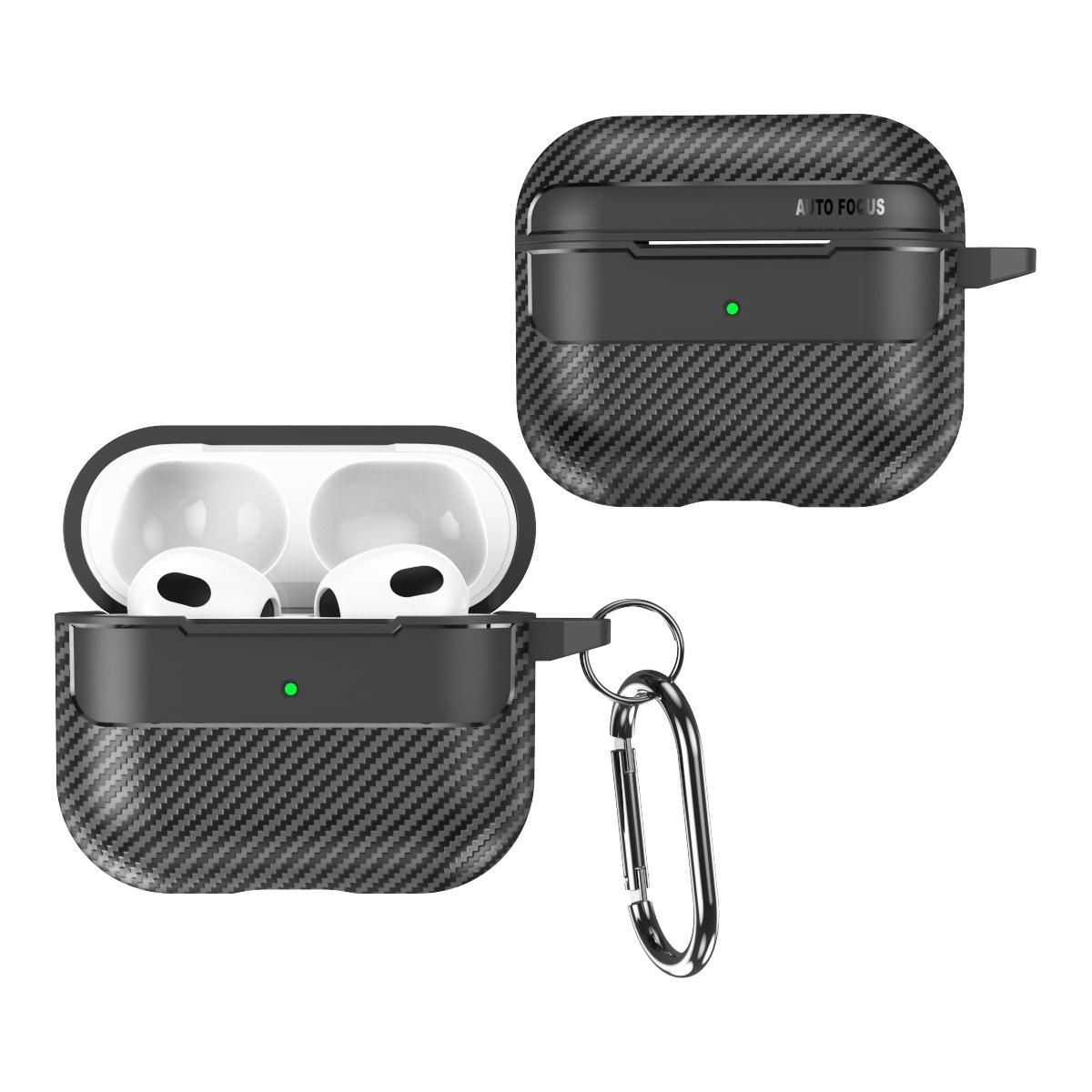 For Apple AirPods 3 Stylish Carbon Fiber TPU Shockproof Cover Bluetooth-compatible Earphone Anti-dust Case Black
For Apple AirPods 3 Stylish Carbon Fiber TPU Shockproof Cover Bluetooth-compatible Earphone Anti-dust Case Black