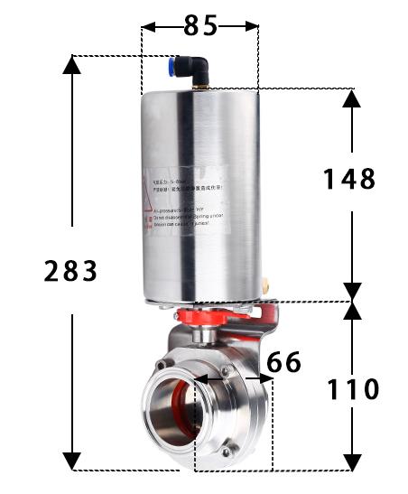 19-108mm Pipe 1.5 2 -4 Tri Clamp 304 316L Stainless Steel Sanitary Butterfly Valve With Pneumatic actuator For Home Brew 304 Stainless Steel&Other
19-108mm Pipe 1.5 2 -4 Tri Clamp 304 316L Stainless Steel Sanitary Butterfly Valve With Pneumatic actuator For Home Brew 304 Stainless Steel&Other