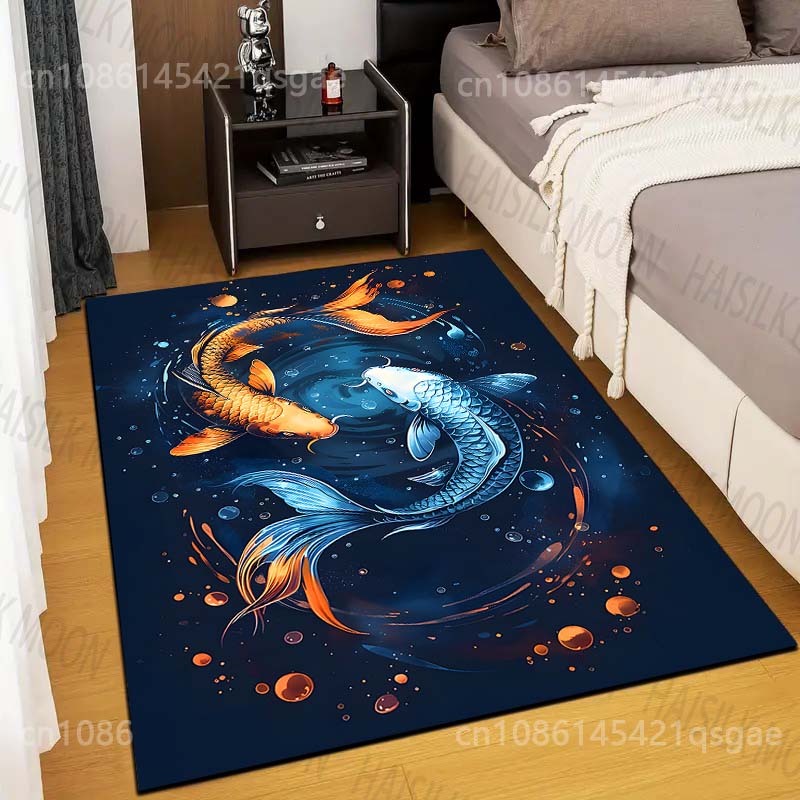 Multiple sizes Orange and blue koi swirling Carpet for Living Room Bedroom Sofa Home Decor Rug Non-slip Floor Mat Luxury Gift 40x60cm
Multiple sizes Orange and blue koi swirling Carpet for Living Room Bedroom Sofa Home Decor Rug Non-slip Floor Mat Luxury Gift 40x60cm