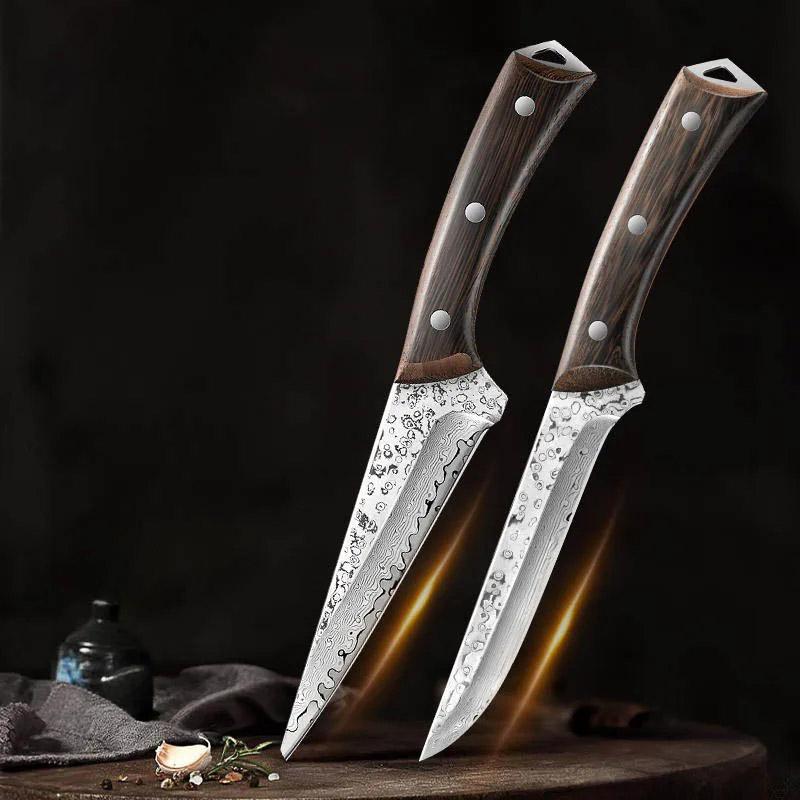 Damascus boning knife Hand-forged pig killing tool Imported peeling knife slaughtering knife shaving knife
Damascus boning knife Hand-forged pig killing tool Imported peeling knife slaughtering knife shaving knife