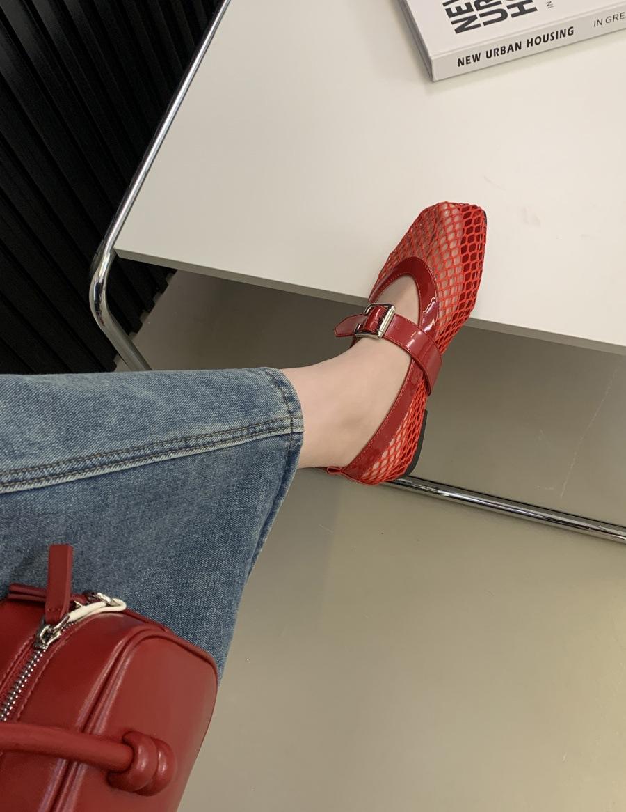 2025 new mesh flat Mary Jane shoes women s summer versatile soft-soled belt buckle hollow ballet shoes 39 красный
2025 new mesh flat Mary Jane shoes women s summer versatile soft-soled belt buckle hollow ballet shoes 39 красный
