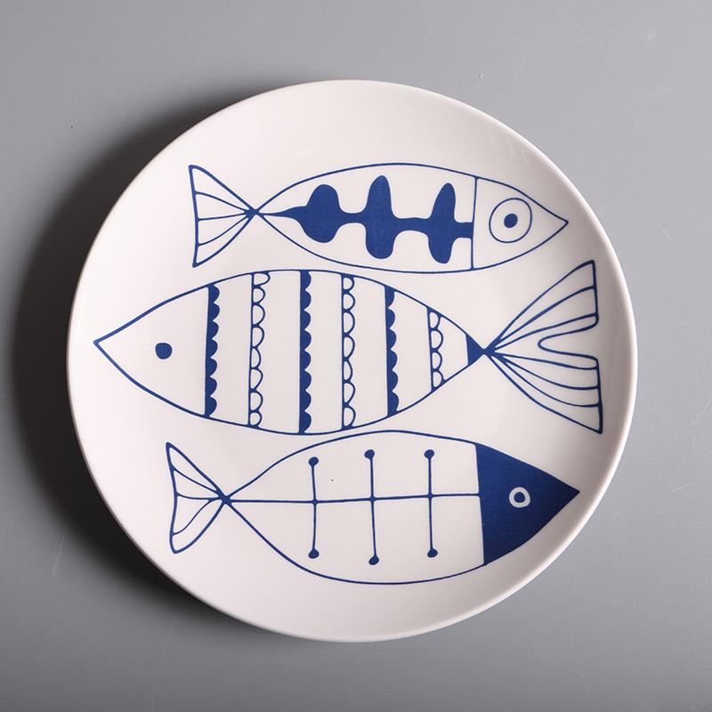 Creative Ceramic Western Steak Hand-painted Fish Pattern Plate High-quality 8-inch Household Dish Round Plate
Creative Ceramic Western Steak Hand-painted Fish Pattern Plate High-quality 8-inch Household Dish Round Plate