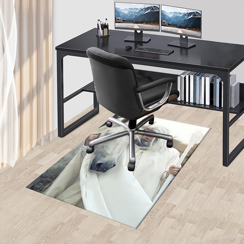 White Horse,Lord of the Rings Polyester Office Carpet Chair Mats, Home Decor Dormitory Floor Protector with Anti-Skid Backing, Large Area Co 60cm by 90cm
White Horse,Lord of the Rings Polyester Office Carpet Chair Mats, Home Decor Dormitory Floor Protector with Anti-Skid Backing, Large Area Co 60cm by 90cm