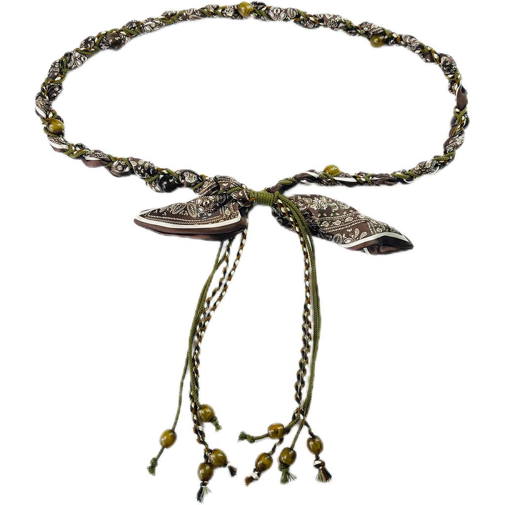 Bohemian Style Wax Cord Waist Belt For Women With Beaded Braided Design For Denim And Skirts
Bohemian Style Wax Cord Waist Belt For Women With Beaded Braided Design For Denim And Skirts