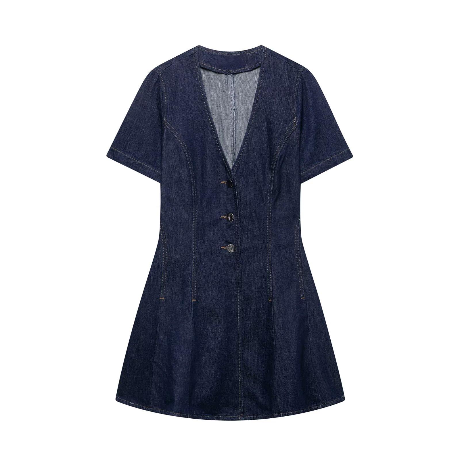 Spring/Summer 2025 Women s Casual V-Neck Slim Fit Denim Dress Medium темно-синього кольору
Spring/Summer 2025 Women s Casual V-Neck Slim Fit Denim Dress Medium темно-синього кольору