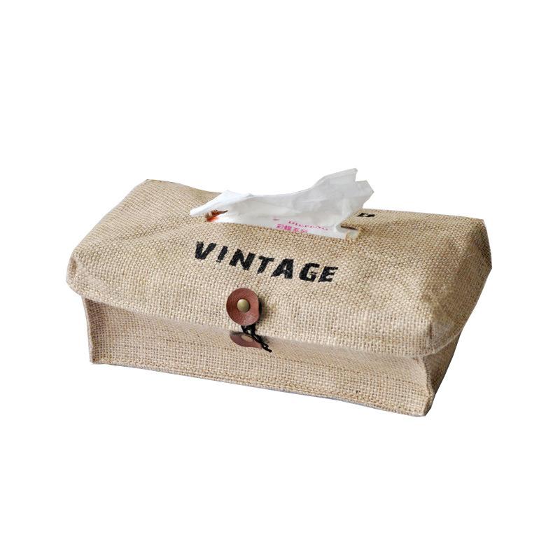 Коробка для накачки из хлопка и льна, ткань, простое плетение, украшение для проживания в семье, коробка для хранения туалетной бумаги