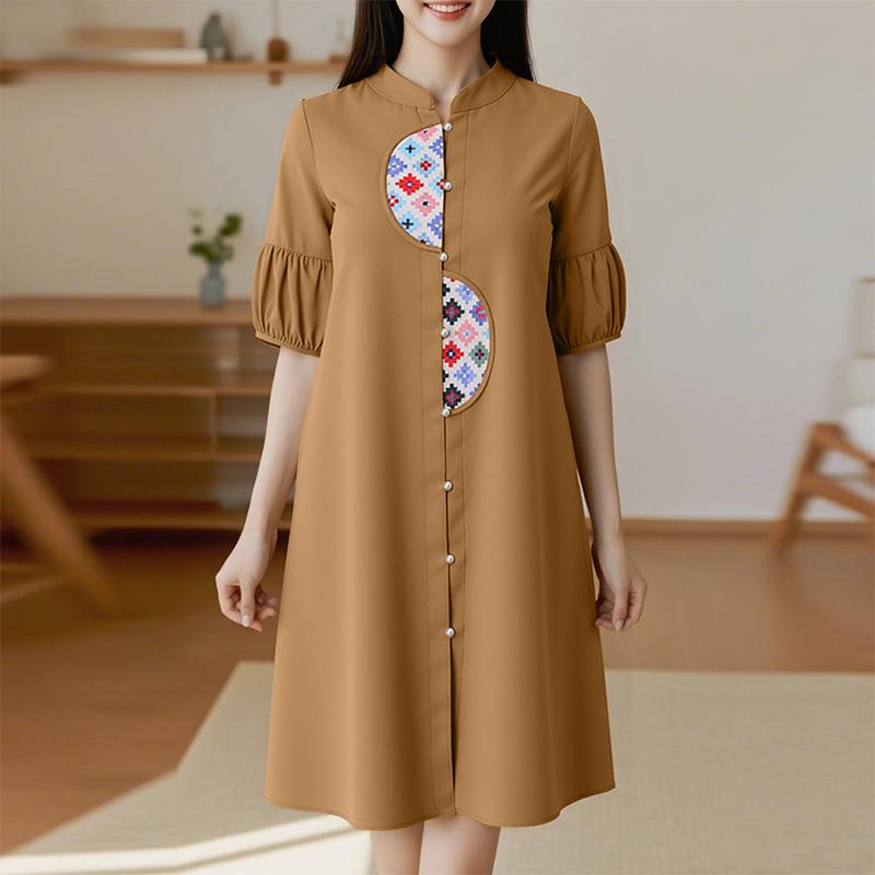 ZANZEA Женское летнее повседневное платье с круглым вырезом, принтом, пэчворком и коротким рукавом S
ZANZEA Женское летнее повседневное платье с круглым вырезом, принтом, пэчворком и коротким рукавом S