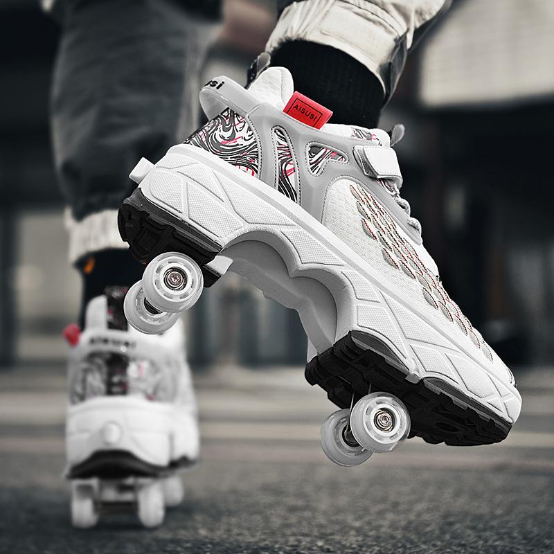 Runaway Shoes Деформационные ботинки Четырехколесные роликовые коньки двойного назначения Двухрядные роликовые коньки Runaway Shoes 33
Runaway Shoes Деформационные ботинки Четырехколесные роликовые коньки двойного назначения Двухрядные роликовые коньки Runaway Shoes 33