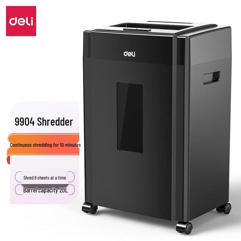 Deli 9904 Commercial Cross-Cut Paper Shredder CN plug (adapter included)
Deli 9904 Commercial Cross-Cut Paper Shredder CN plug (adapter included)