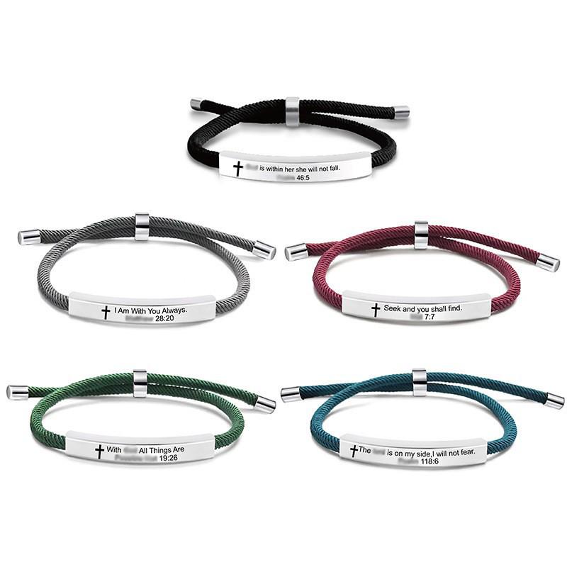 In-Stock Cross Woven Stainless Steel Bracelet: Custom Engraved & Available in Multiple Colors - Perfect Christmas Gift in European & American Style Yellow Rope Silver
In-Stock Cross Woven Stainless Steel Bracelet: Custom Engraved & Available in Multiple Colors - Perfect Christmas Gift in European & American Style Yellow Rope Silver