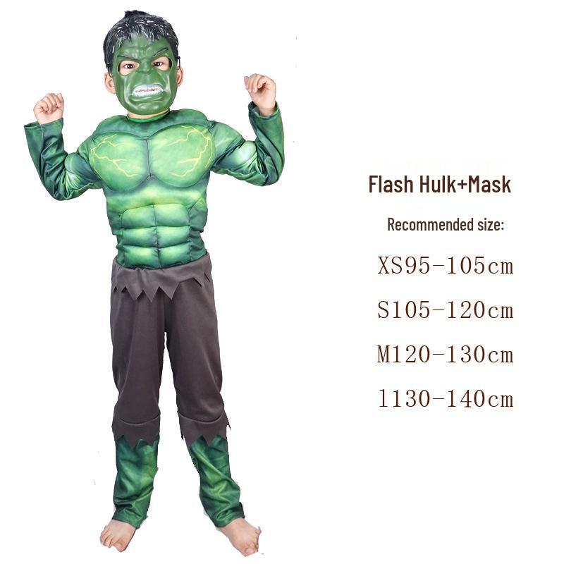 Детский мускулистый костюм супергероя: Железный Человек, Халк, Бэтмен и Капитан Америка Хэллоуинское издание Small 105-120cm
Детский мускулистый костюм супергероя: Железный Человек, Халк, Бэтмен и Капитан Америка Хэллоуинское издание Small 105-120cm