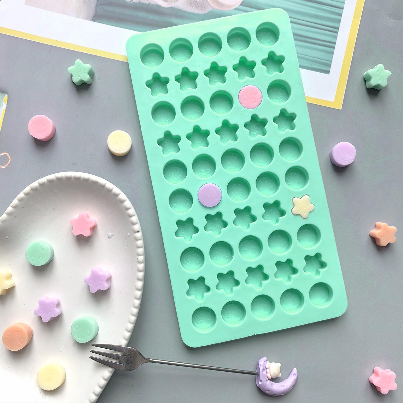 1Pcs Silicone Cany Gummy Molds, 50 Cavities Mini Food Grade Chocolate Jelly Fudge Mold, Small Homemade Butter Ice Soap DIY Mould розовый
1Pcs Silicone Cany Gummy Molds, 50 Cavities Mini Food Grade Chocolate Jelly Fudge Mold, Small Homemade Butter Ice Soap DIY Mould розовый