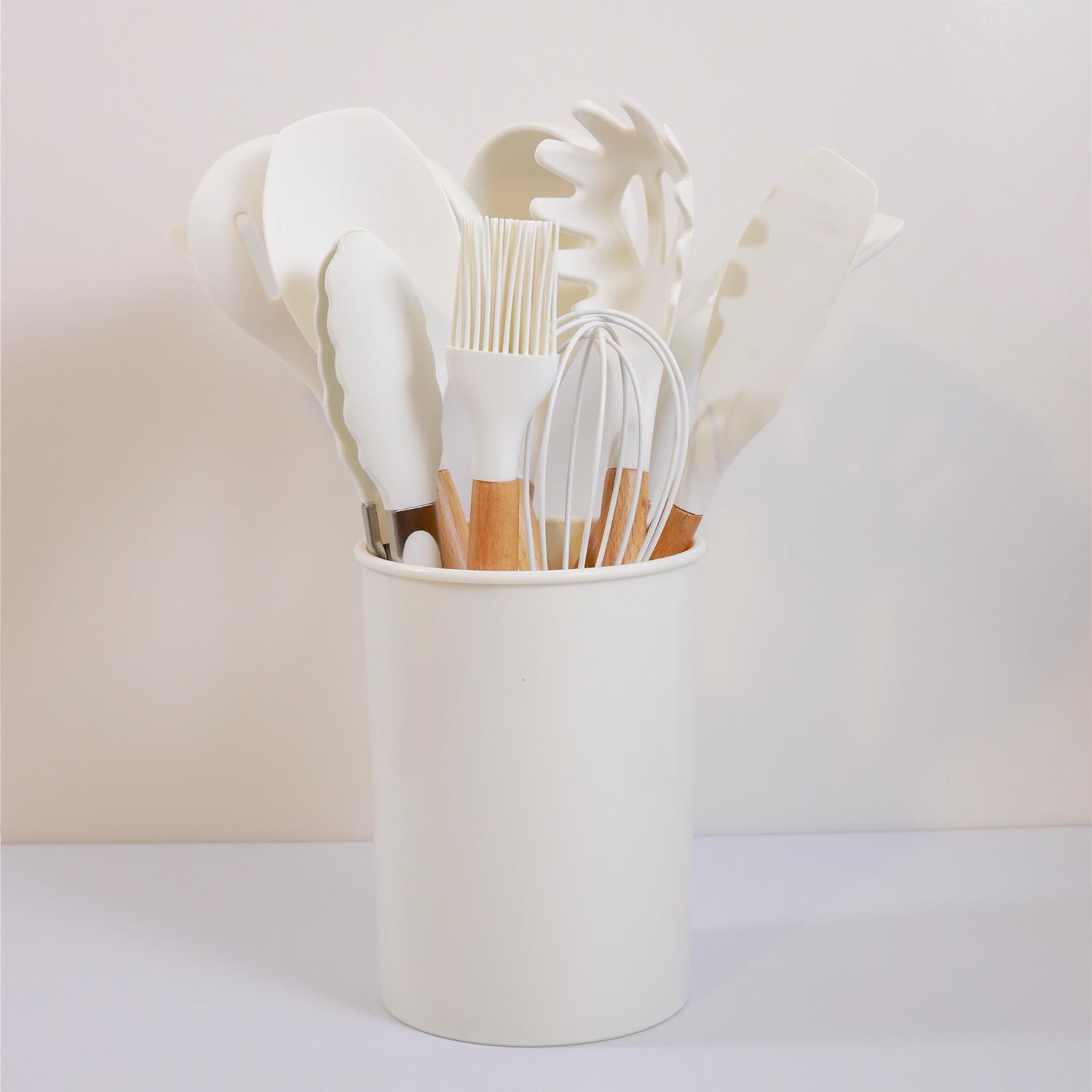 Набор силиконовой посуды с деревянной ручкой и ведром для хранения, кухонная сковорода с антипригарным покрытием, кухонная утварь, лопатка, ложка, набор из 12 предметов
Набор силиконовой посуды с деревянной ручкой и ведром для хранения, кухонная сковорода с антипригарным покрытием, кухонная утварь, лопатка, ложка, набор из 12 предметов