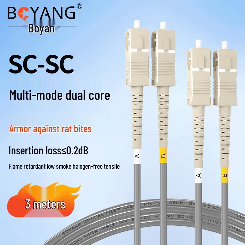 BOYANG Telecom-Grade Armored Fiber Optic Patch Cord 3m
BOYANG Telecom-Grade Armored Fiber Optic Patch Cord 3m