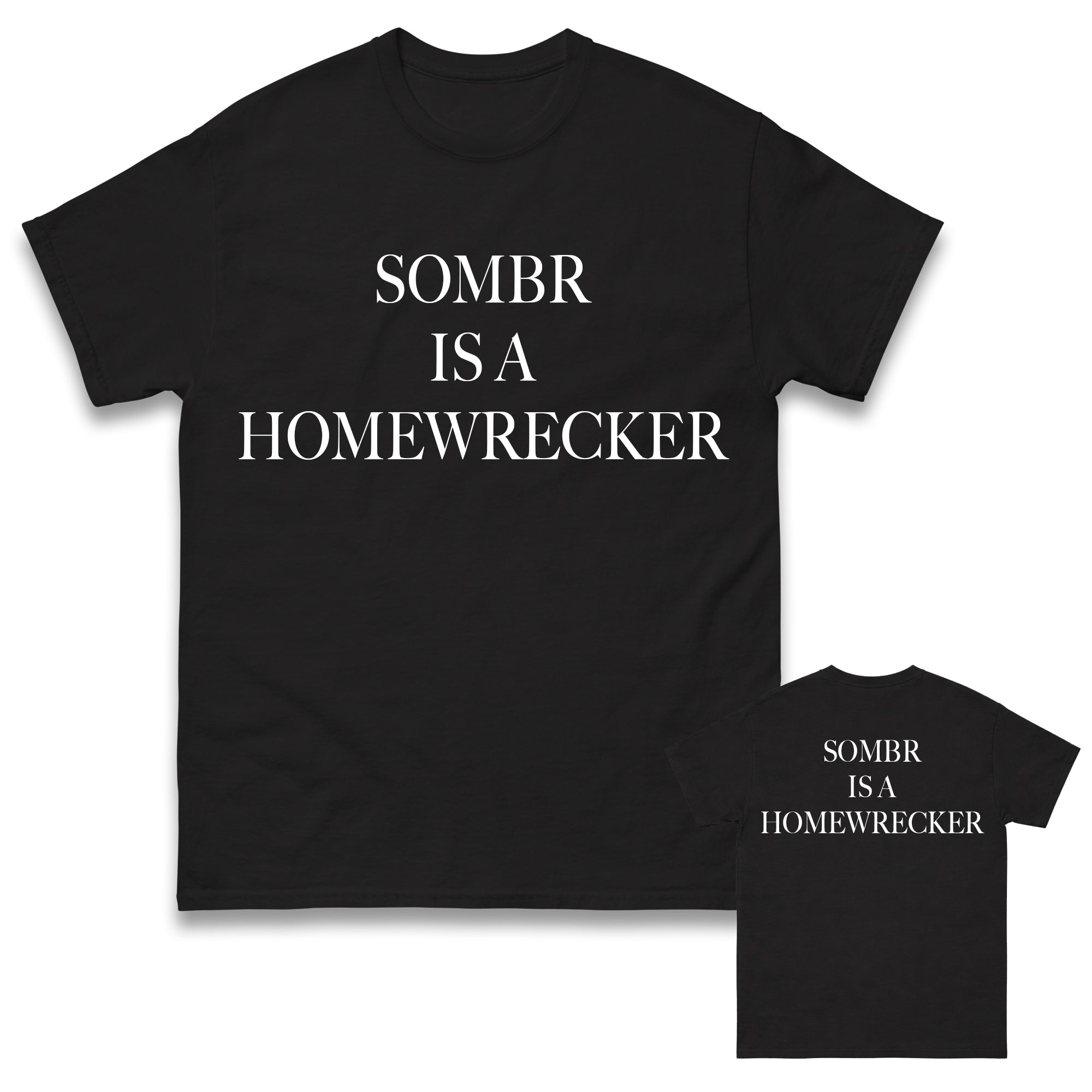 Sombr is a Homewrecker BRIT Awards Protestor T Shirt Tshirt Mens Womens Unisex Tops Tees M
Sombr is a Homewrecker BRIT Awards Protestor T Shirt Tshirt Mens Womens Unisex Tops Tees M