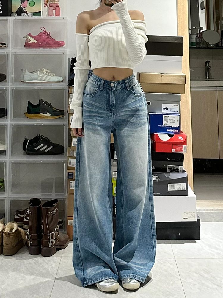 Comfortable Blue High Waist Draped Wide Leg Jeans Women s Autumn Loose 100 Trailing Thin Straight Trousers Jeans for Women Long Denim Pants 4XL
Comfortable Blue High Waist Draped Wide Leg Jeans Women s Autumn Loose 100 Trailing Thin Straight Trousers Jeans for Women Long Denim Pants 4XL