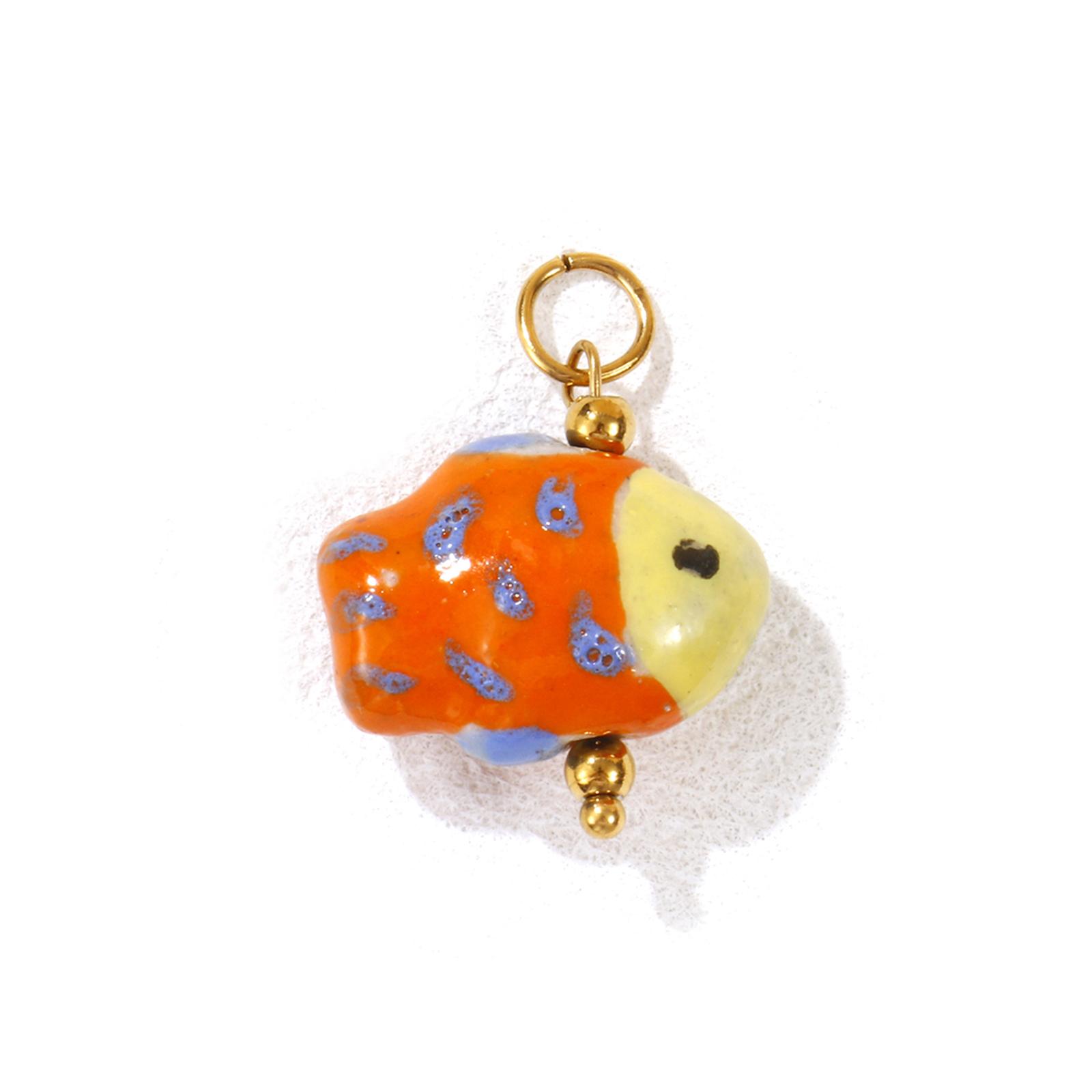 1 Piece 304 Stainless Steel & Ceramic Ocean Fish Jewelry Charms 18K Gold Plated Pendant For DIY Necklace Making 25mm x 18mm
1 Piece 304 Stainless Steel & Ceramic Ocean Fish Jewelry Charms 18K Gold Plated Pendant For DIY Necklace Making 25mm x 18mm