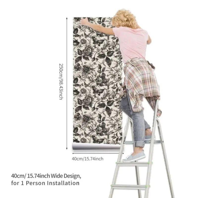 Home European Retro Floral Wallpaper 40*250cm Самоклеюча знімна декоративна наклейка
Home European Retro Floral Wallpaper 40*250cm Самоклеюча знімна декоративна наклейка