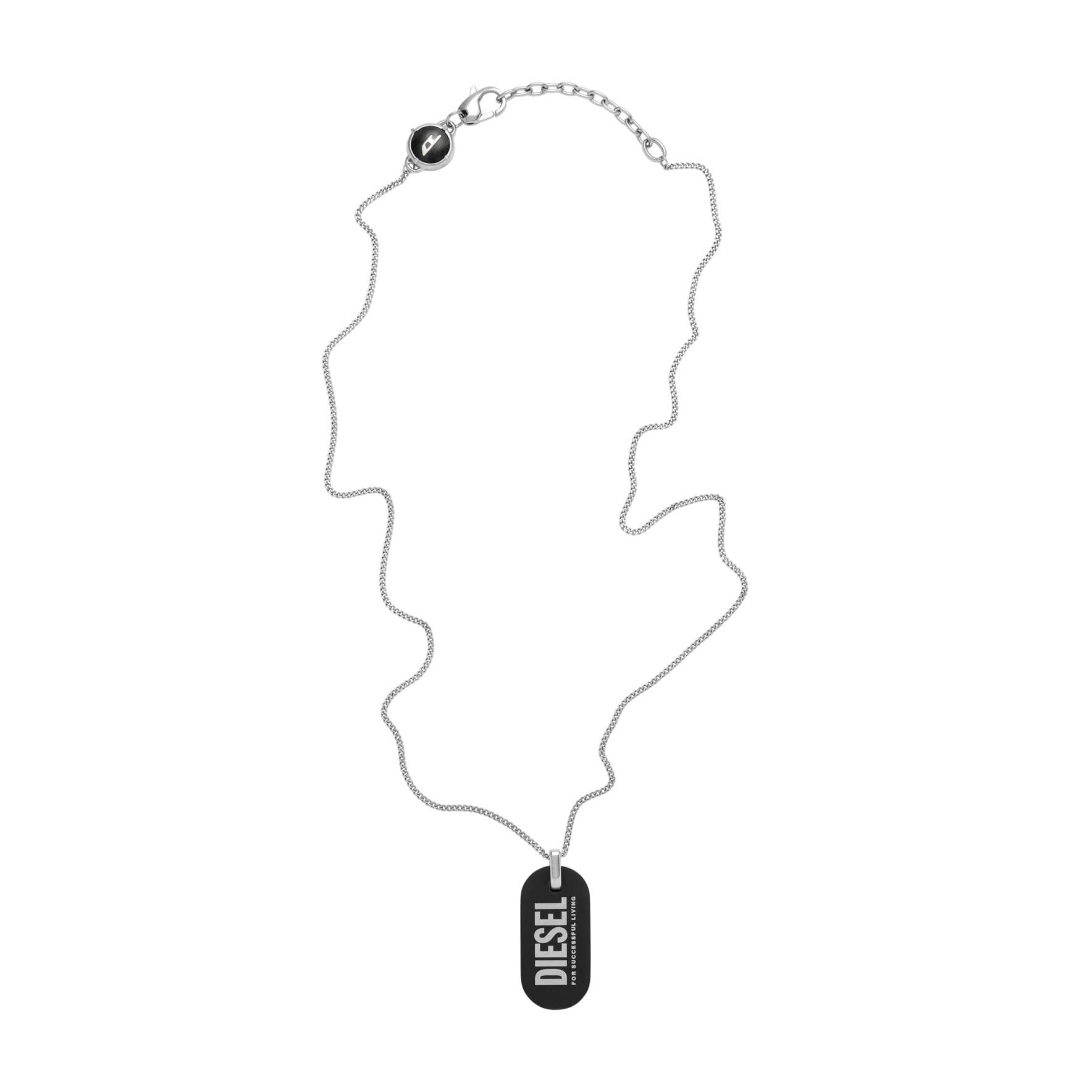 Diesel Men s Stainless Steel Dog Tag Pendant Necklace, One Size, Stainless Steel, No Jewels.
Diesel Men s Stainless Steel Dog Tag Pendant Necklace, One Size, Stainless Steel, No Jewels.